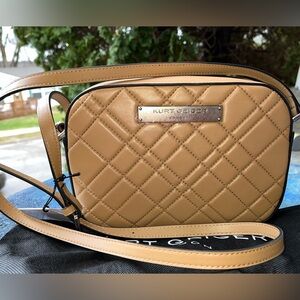 LOW START Kurt Geiger Camel Quilted Crossbody Bag With Dust Bag NWOT
